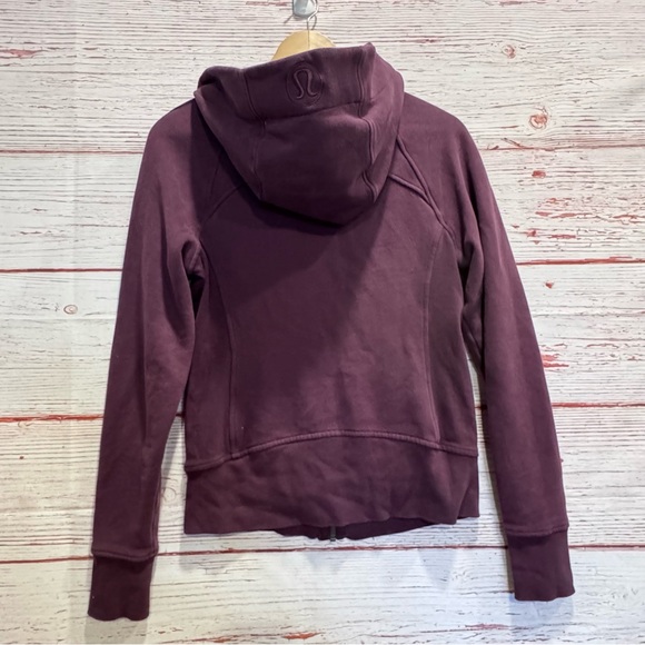 Lululemon Scuba Hoodie Light Cotton Fleece in Cherry Cola Sz 6 - Picture 12 of 15